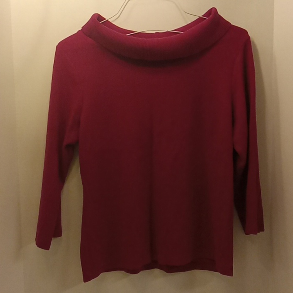 Rafaella long sleeve boat neck sweater